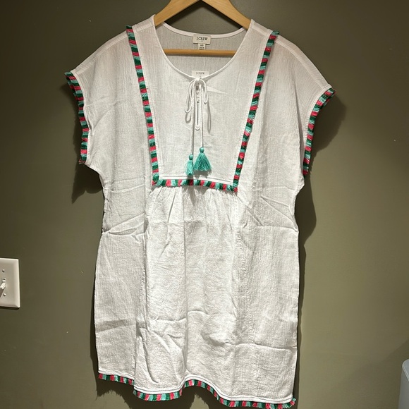 J. Crew Other - Jcrew Womens White Beach Coverup Top sz XS NWT